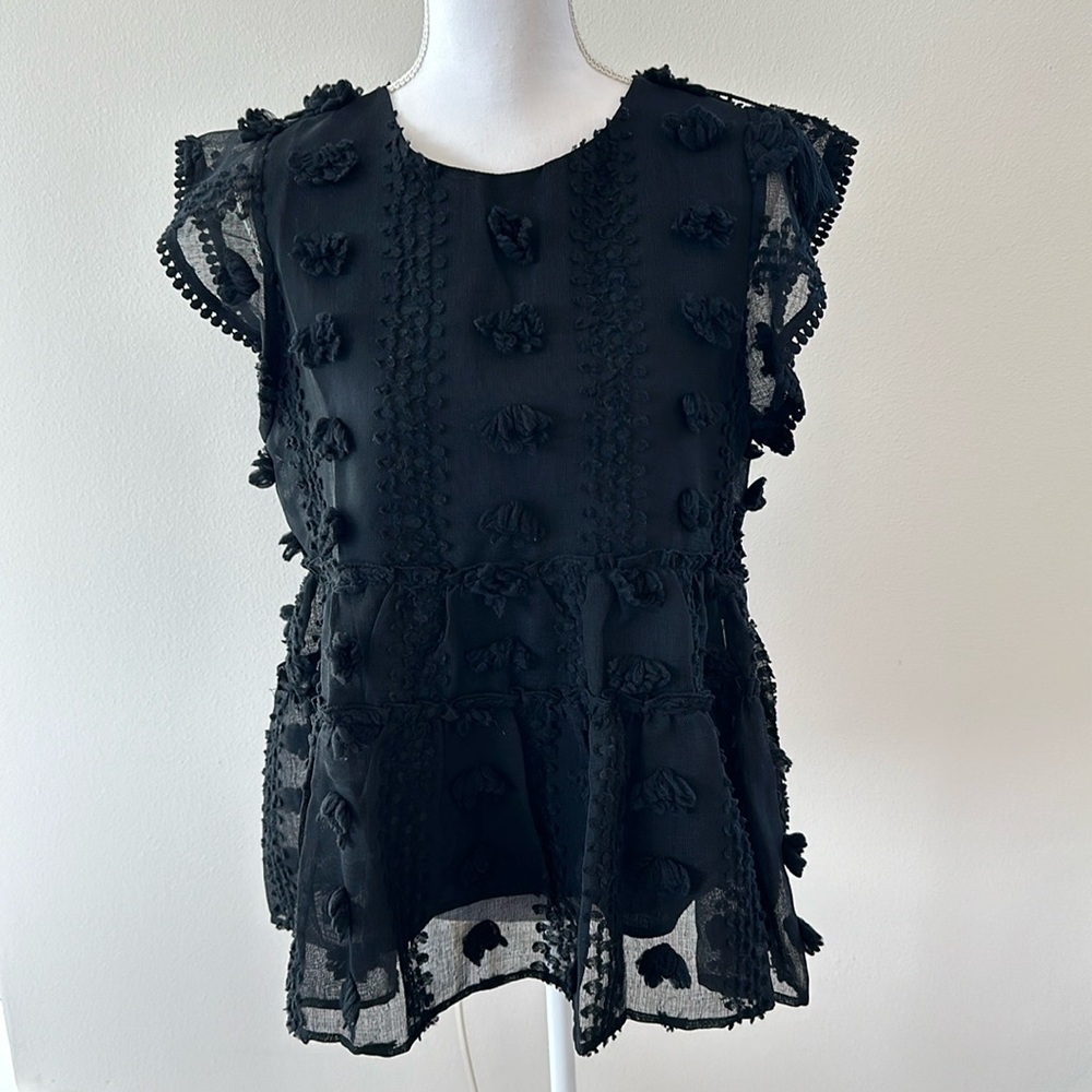 Thml Flower Top Black